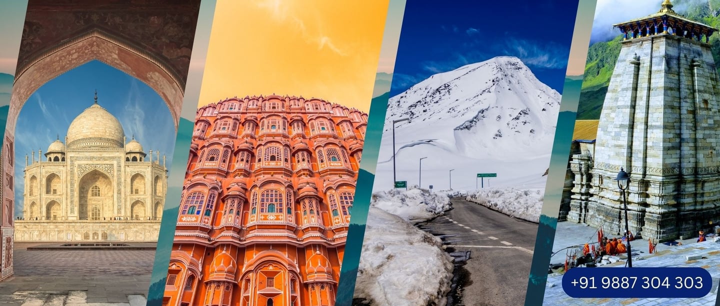 taj mahal hawa mahal himachal and kedarnath temple