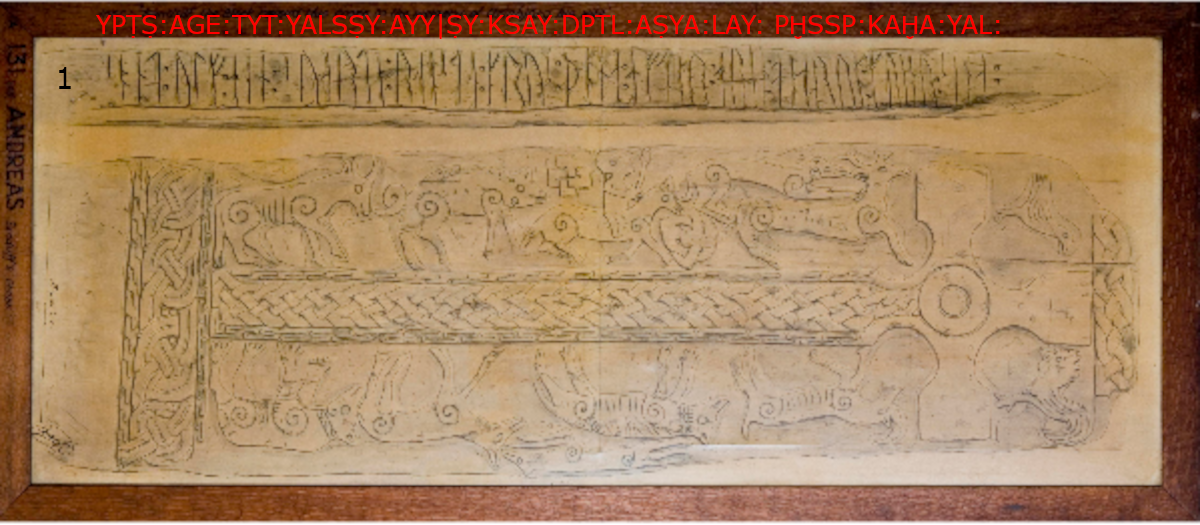 Viking Arinbjork's Rune Stone (800 CE) with Letter Assignments