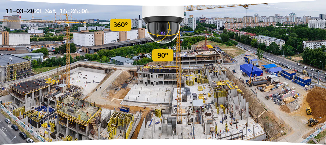 image avec caméra ip ptz 360°