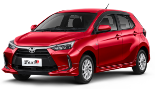 Toyota Agya terbaru 1.2L,Mobil hatchback irit dan cocok untuk pengunaan sehari hari.