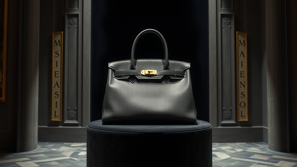 Elegant birkin bag display