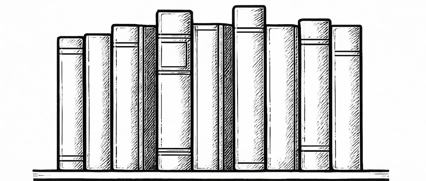 Books on a shelf