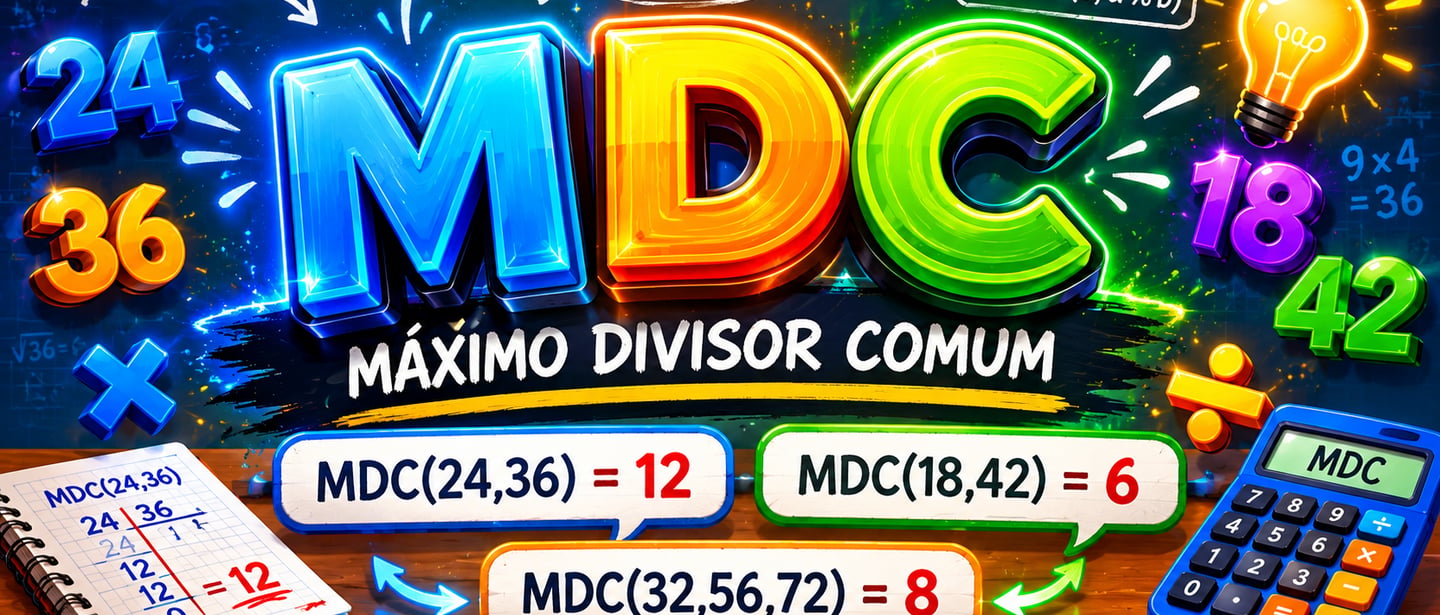 O MDC (Máximo Divisor Comum) é uma ferramenta importante da matemática utilizada para descobrir o ma