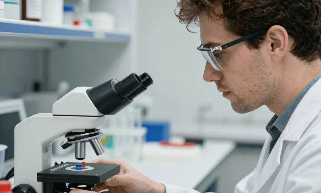 Modern laboratory with engineers working on water purification technology prototypes.