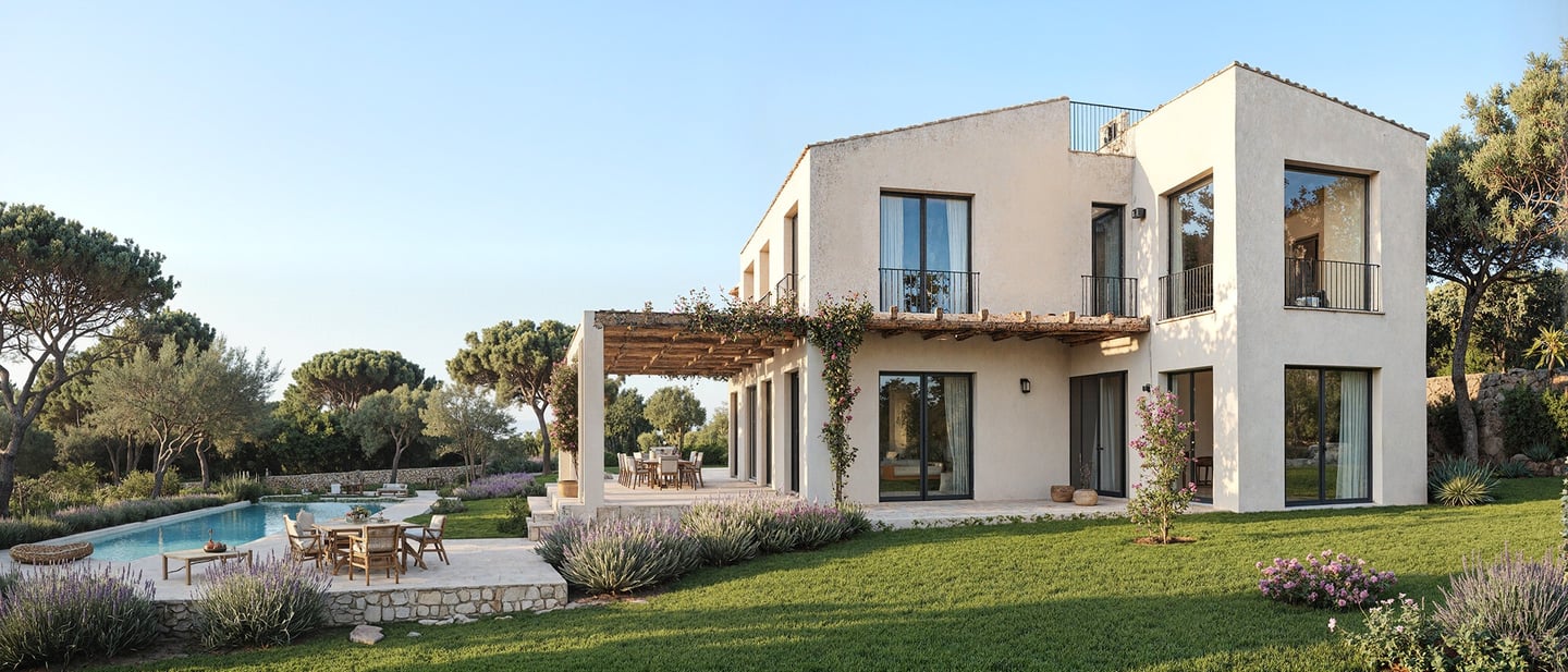 renders mallorca exterior villa Marratxí 