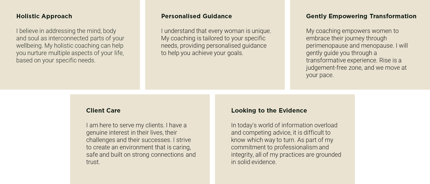 Principles Holistic Personalised Gentle Empowerment Evidence Rise Farnham