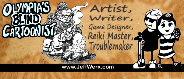 J. Freels, Olympia's Blind Cartoonist