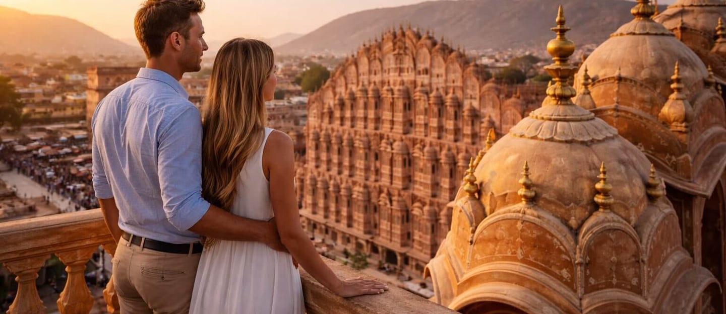 The grandeur of Palace of wind in Jaipur