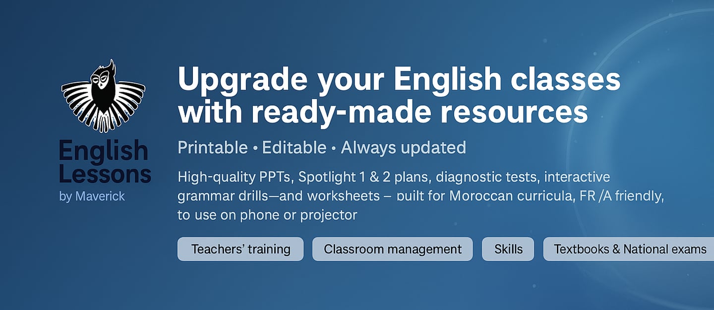 Moroccan platform for English teachers, materials and resources