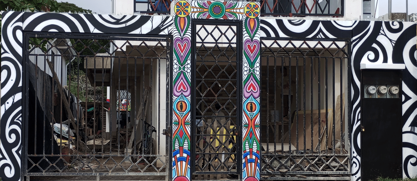 a designed gated in front 