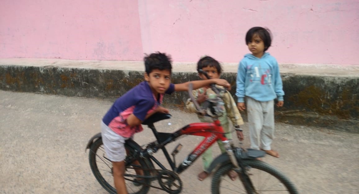 boy on the cycle