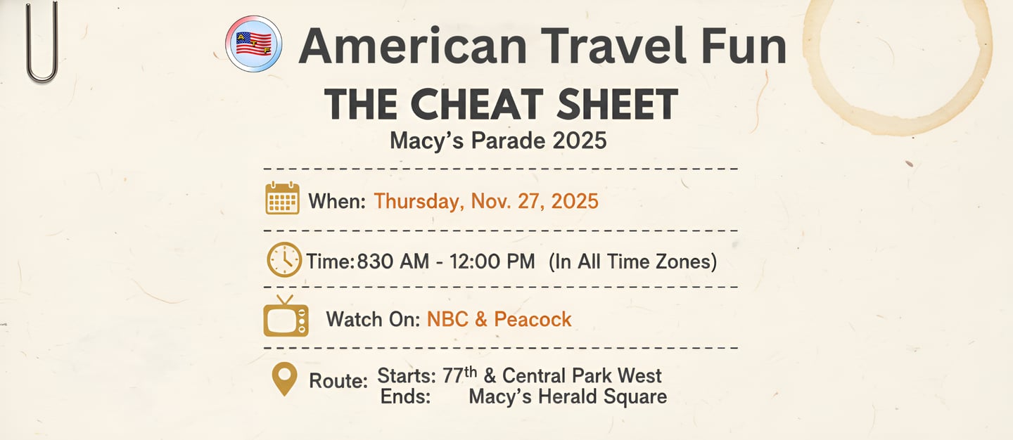 Macys 2025 Parade Cheat Sheet