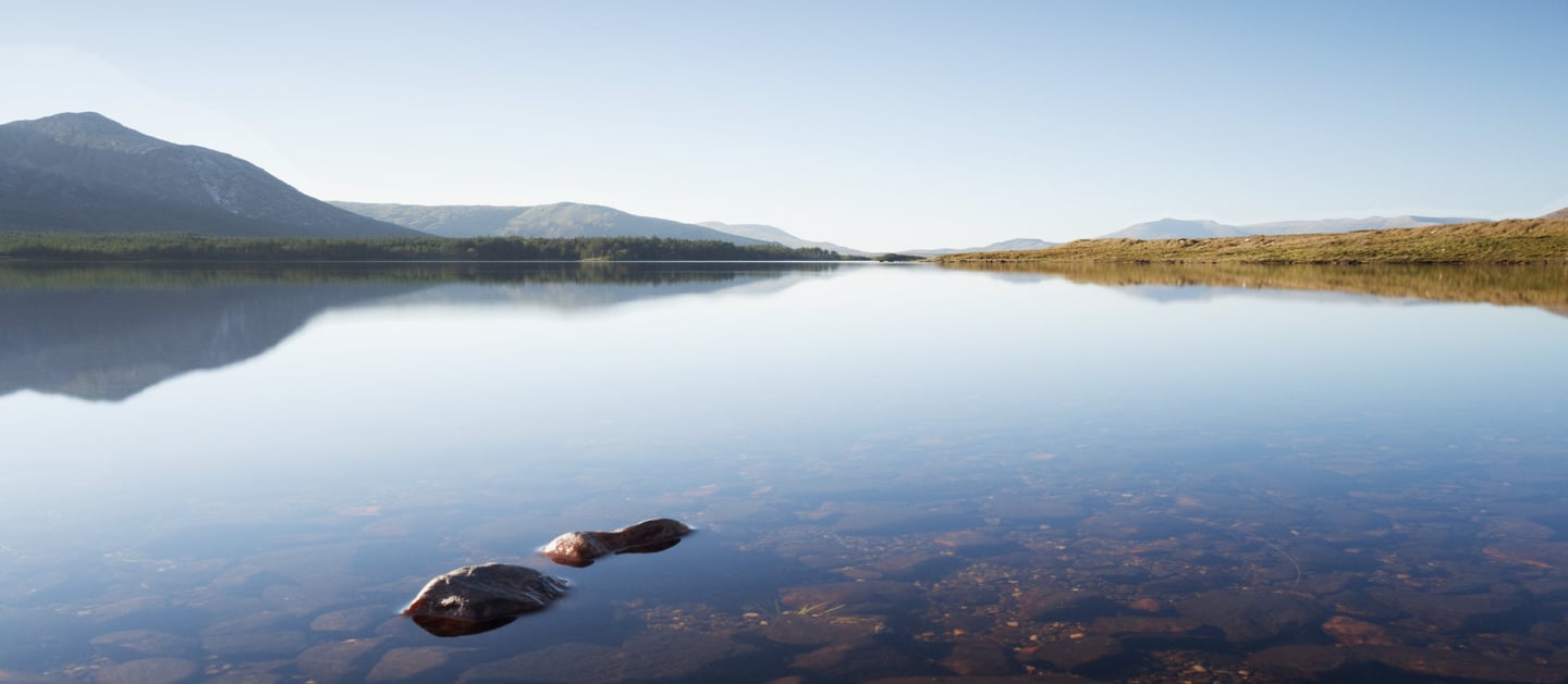 Calming image of a lake and mountains in Connemara