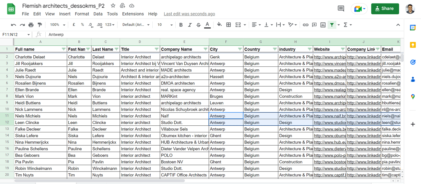 2000 email list