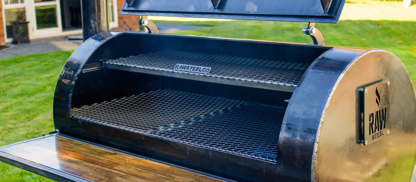 The inside of our rawsteelco smoker that we custom made here in nz