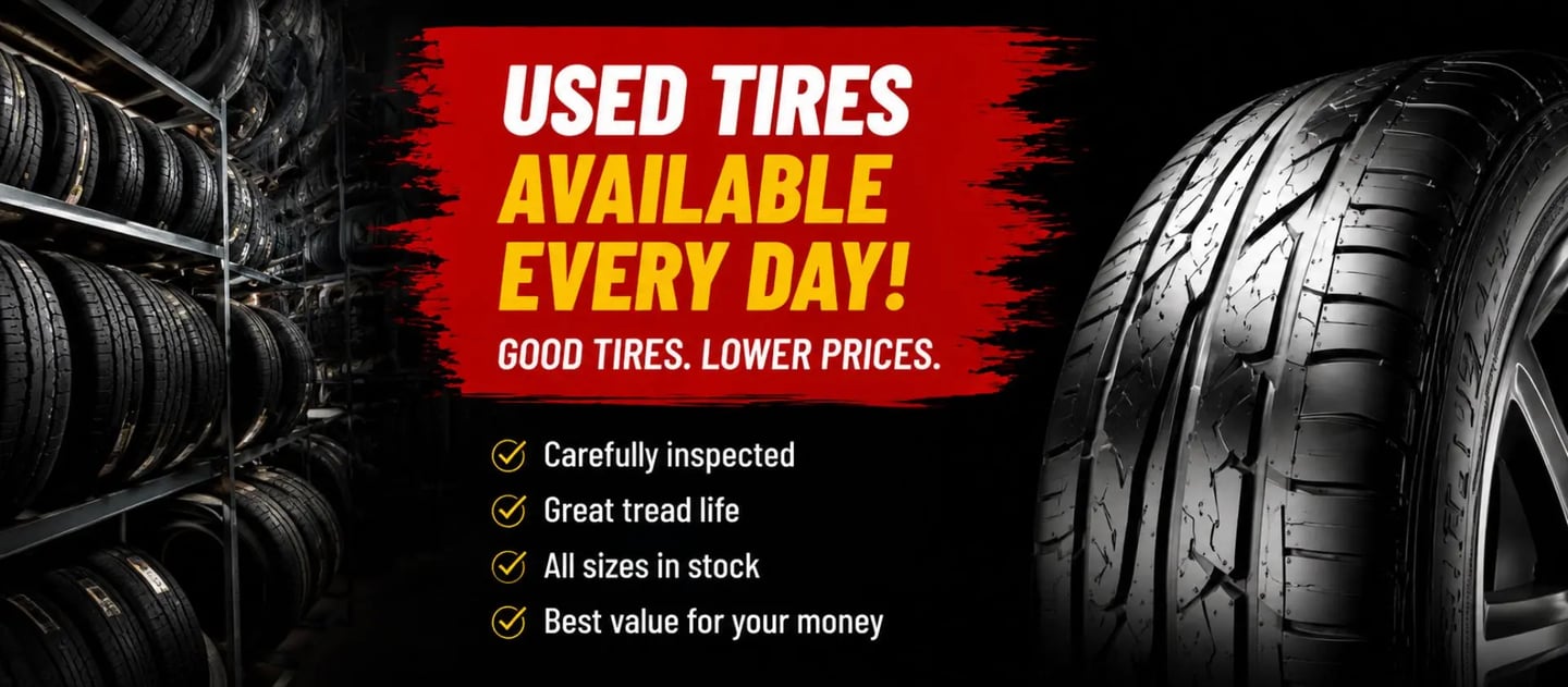 Used tires available every day at Fast Tire Shop & Auto Service in East LA. Affordable tire deals, i