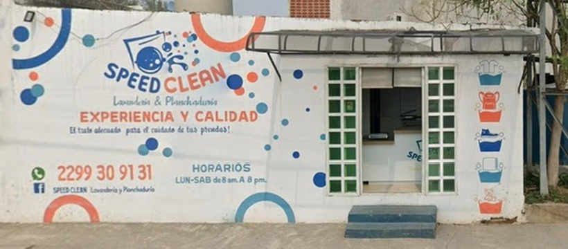 frente de la lavanderia