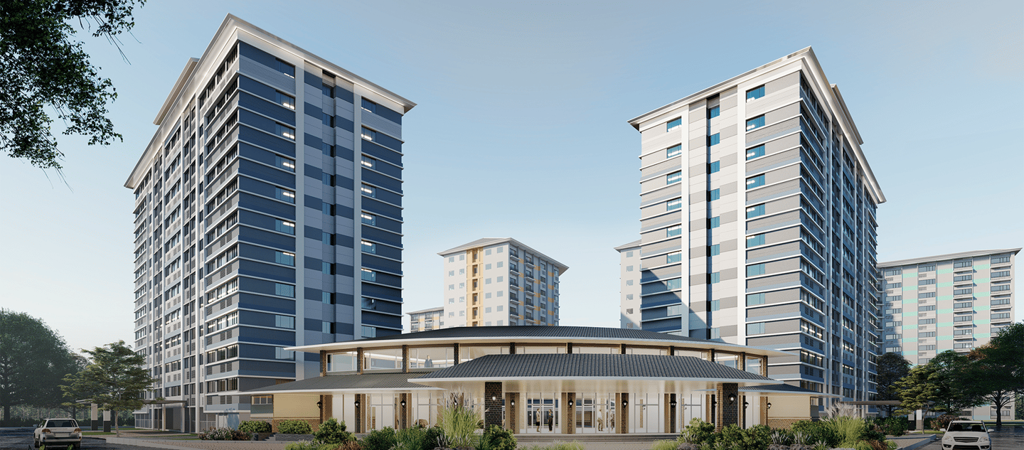 a building with a large circular shaped building