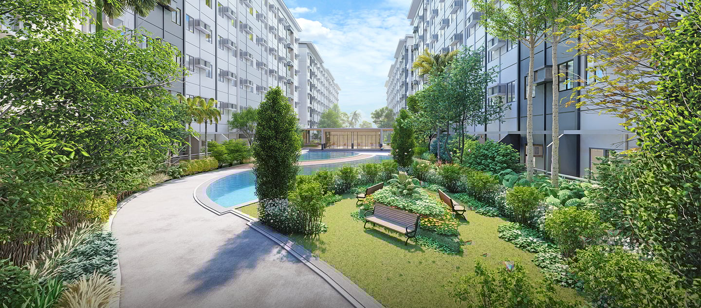 a park bench in a park with a bench and a bench