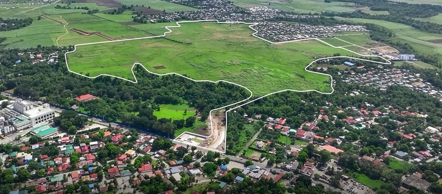 a large green field with a large green field and a large green field