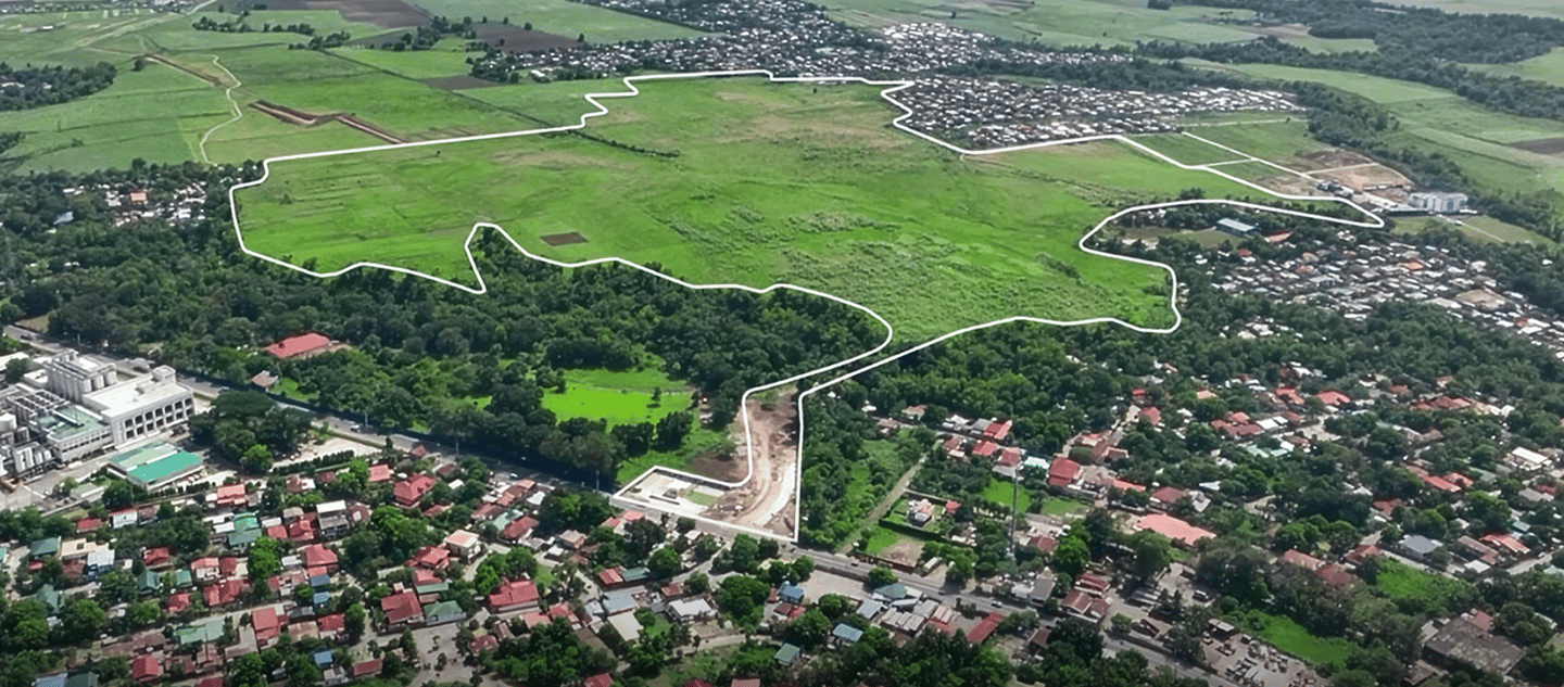 a large green field with a large green field and a large green field