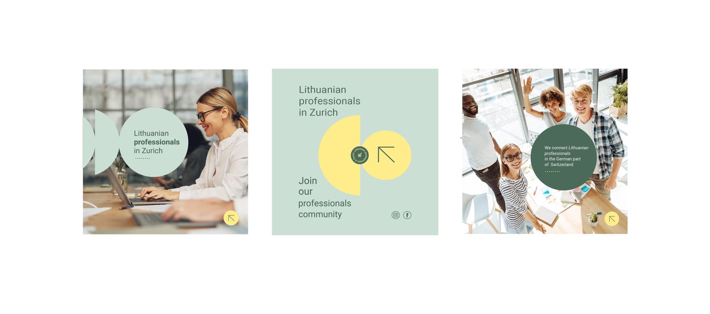 Visuell identitets eksempel – Zurilit: merkevareprofil i sosiale medieinnlegg