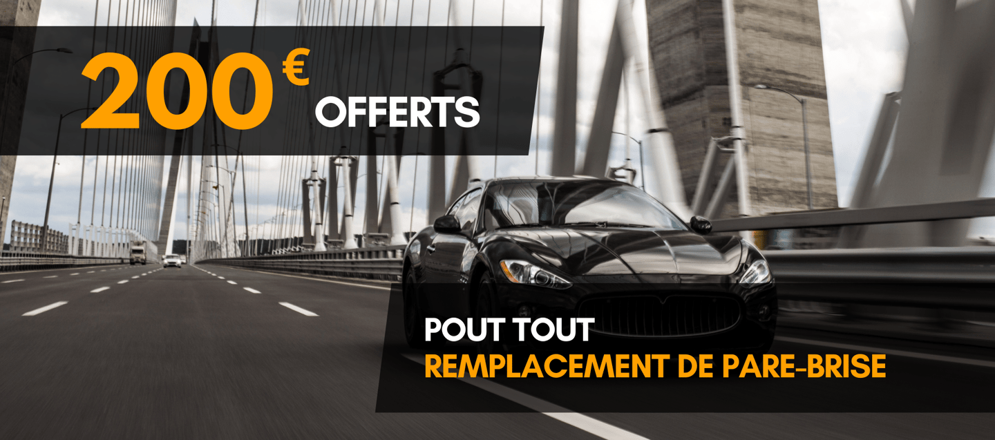 Offre commerciale : 200 euros offerts pour un remplacement de pare-brise