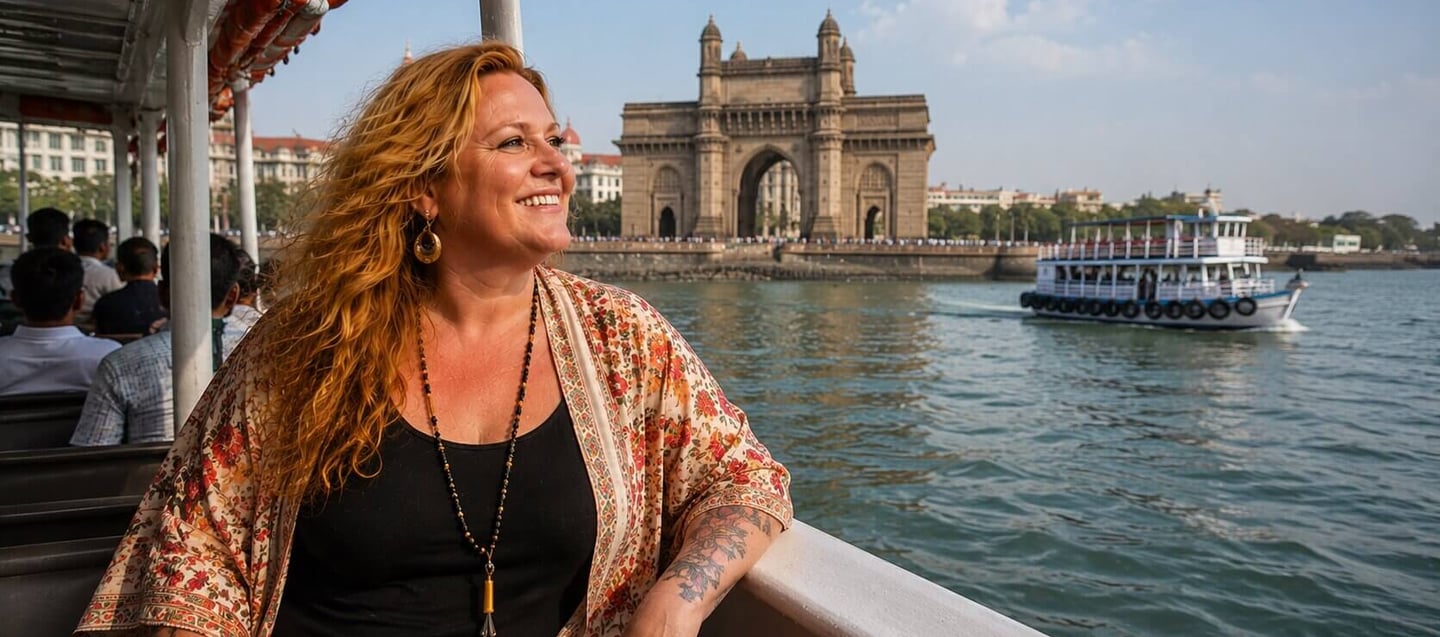 Ferry Ride to Elephanta Caves near Mumbai