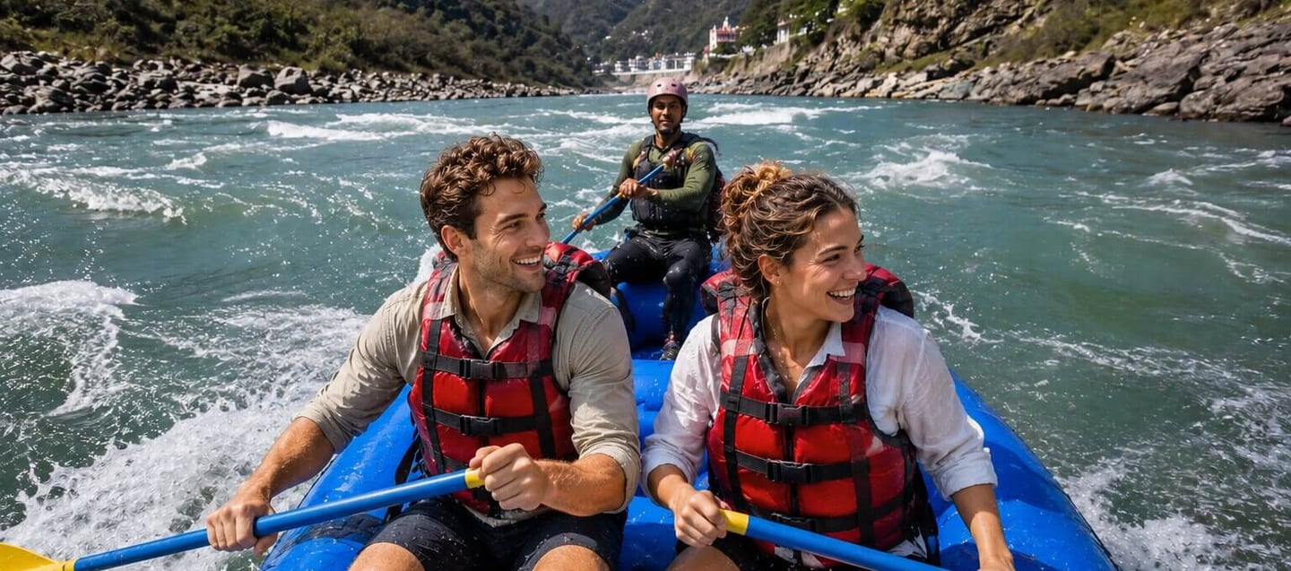 Water Rafting in the Ganges in Rishikesh-India