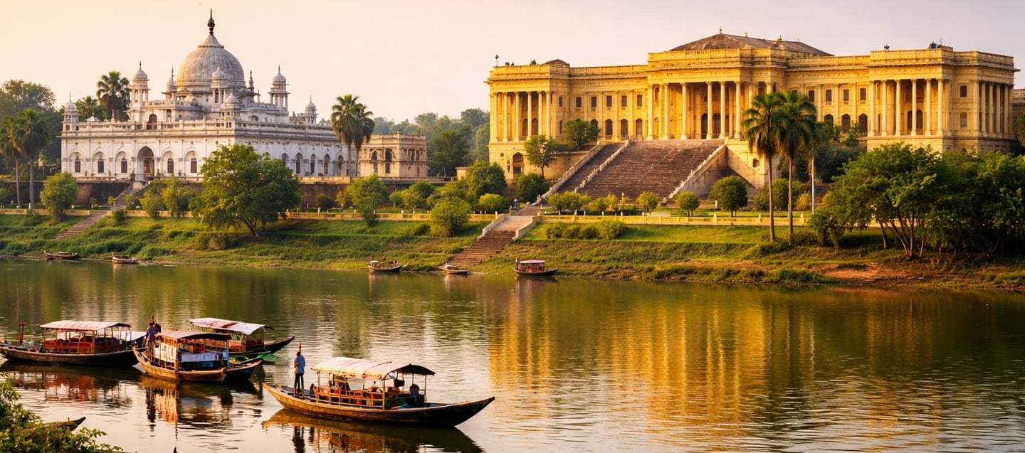 Bhagirathi River evening at Murshidabad