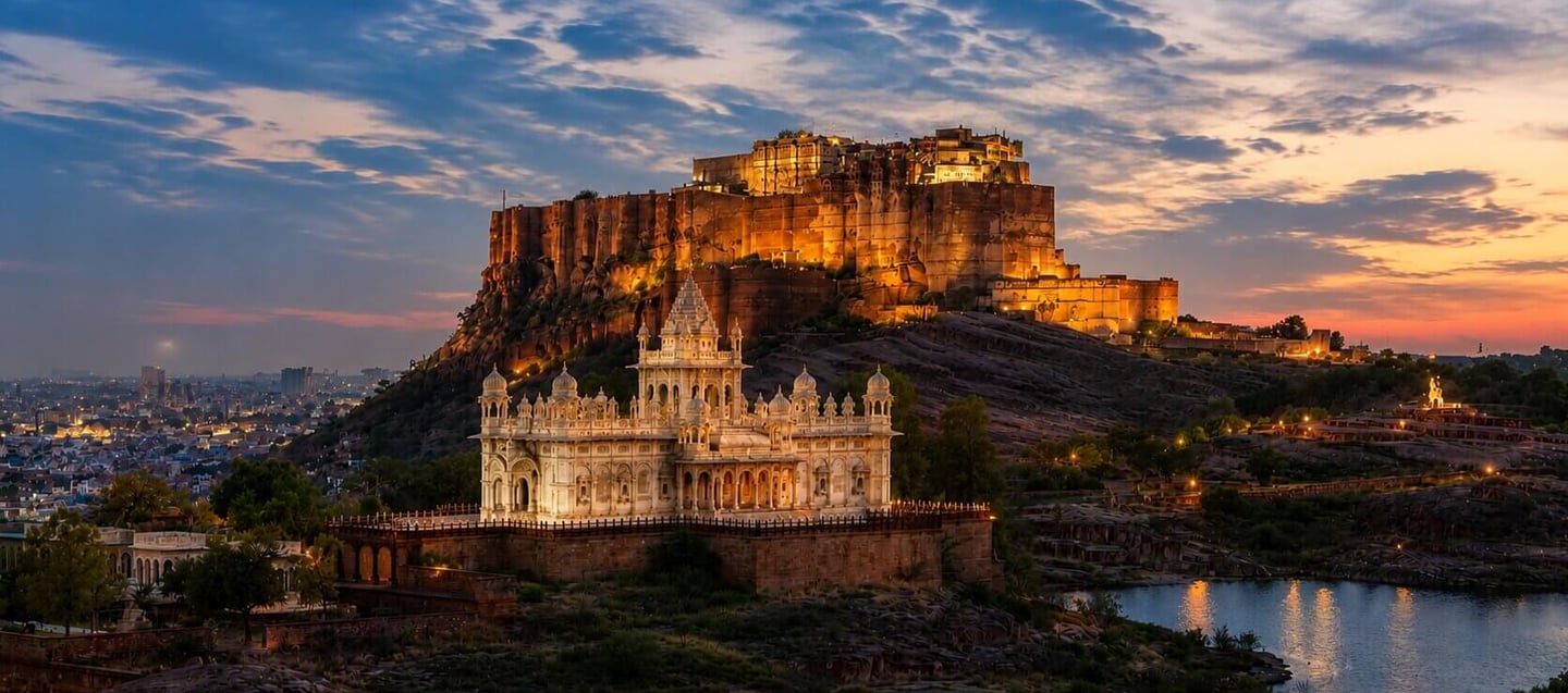 A pleasant evening in the blue city of India - Rajasthan