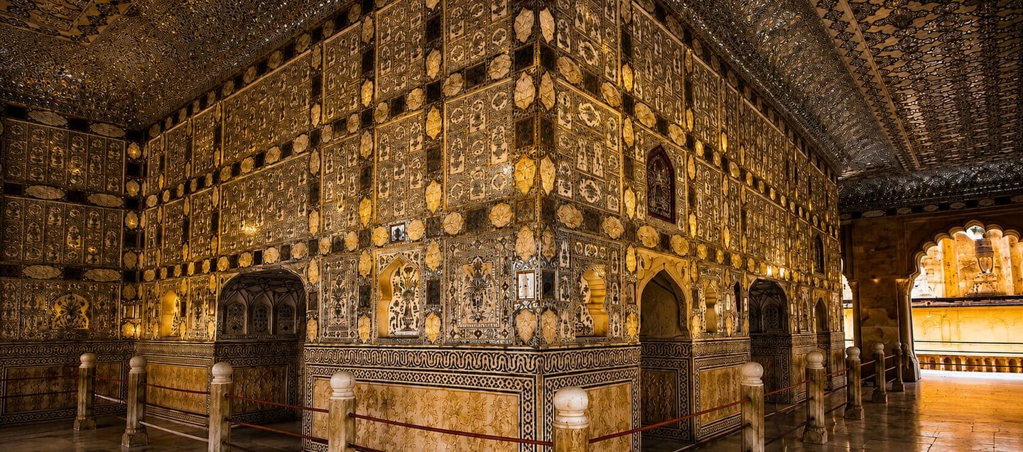 Palace of Mirrors at Amber Fort in Jaipur