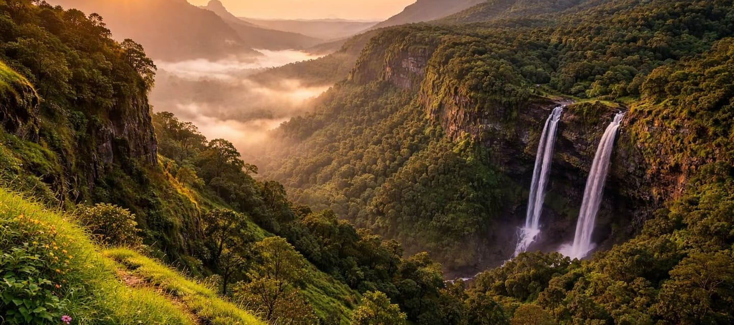 sunset over western ghats