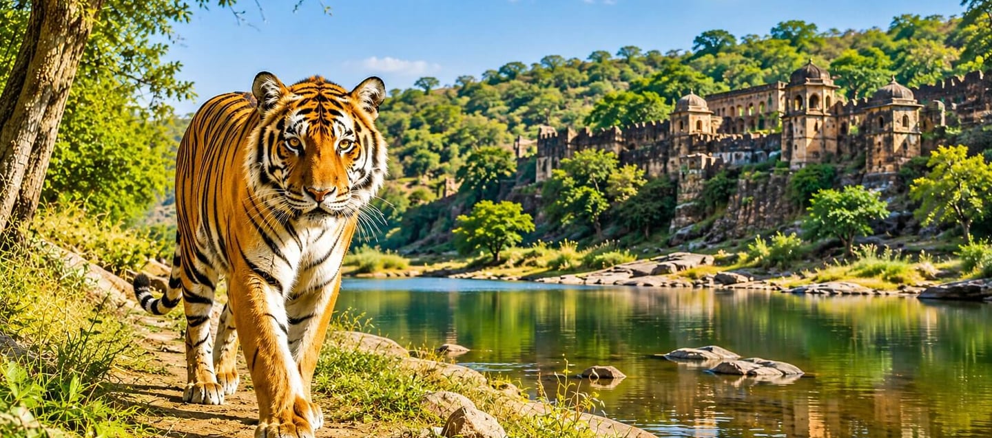 Tiger at Ranthambore National Park, Rajasthan, India