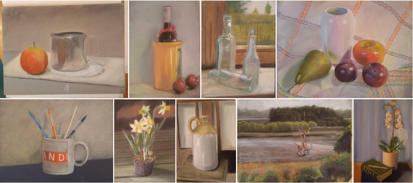 Chalk pastel artwork by Mark D. Exon