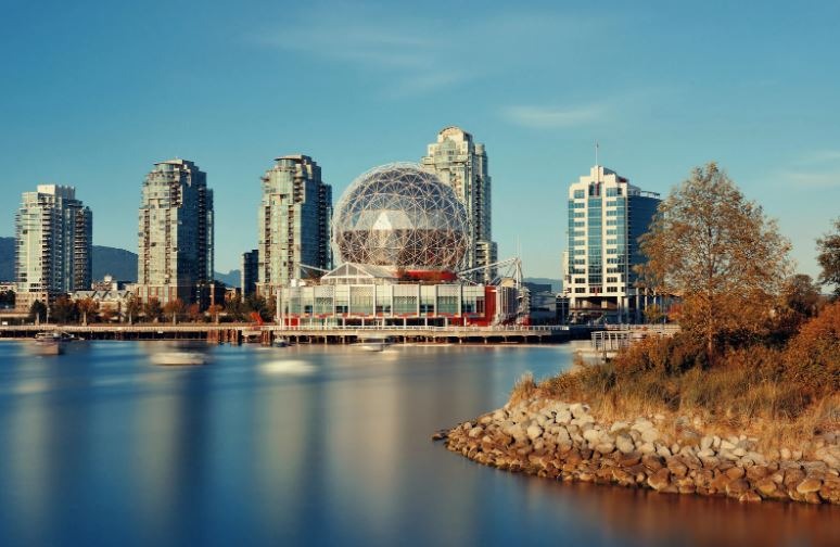 a city skyline with a dome shaped building and a dome shaped building