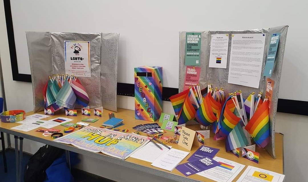 Pride in Orkney information table