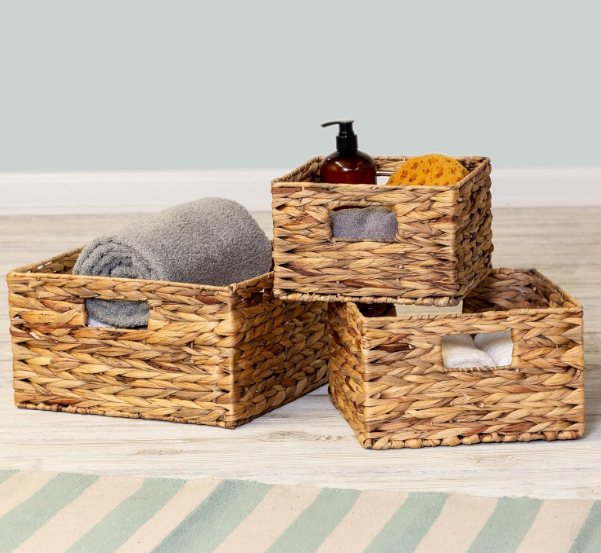 Beautifully crafted woven nesting baskets