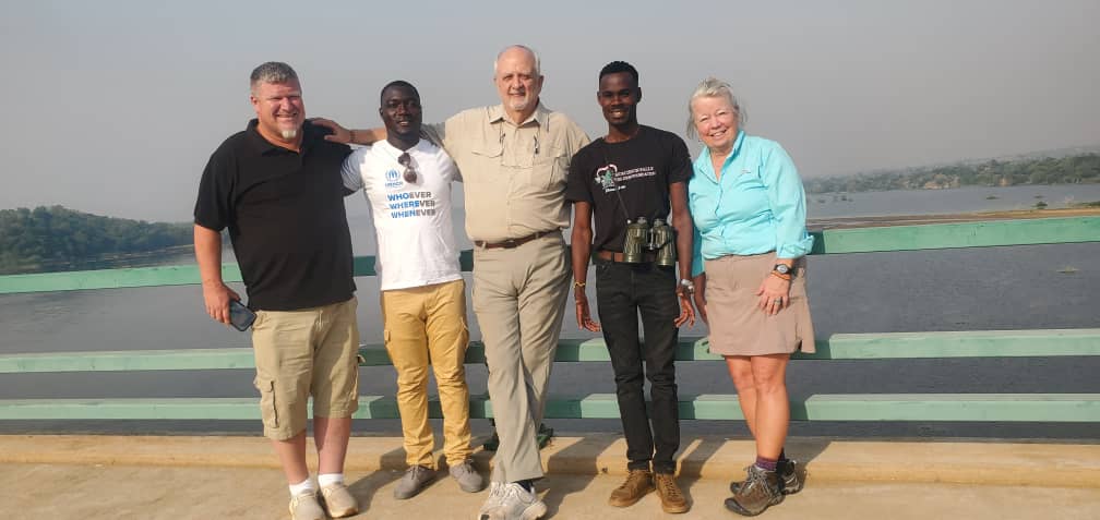 Bob our community guide with the visitor  representing us.