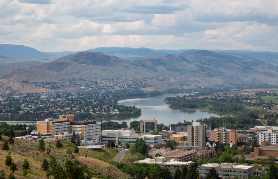a picture of Kamloops downtown area