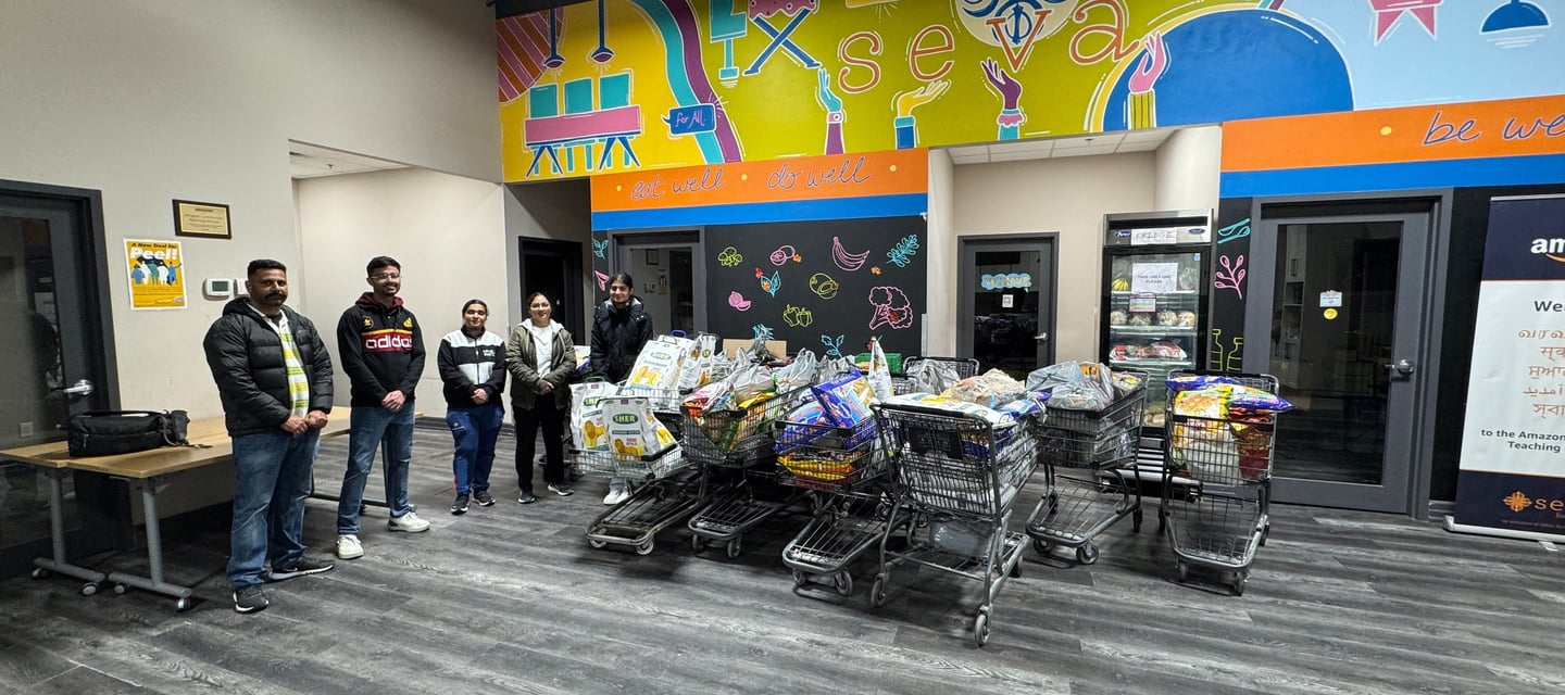 Food deliver at local food bank