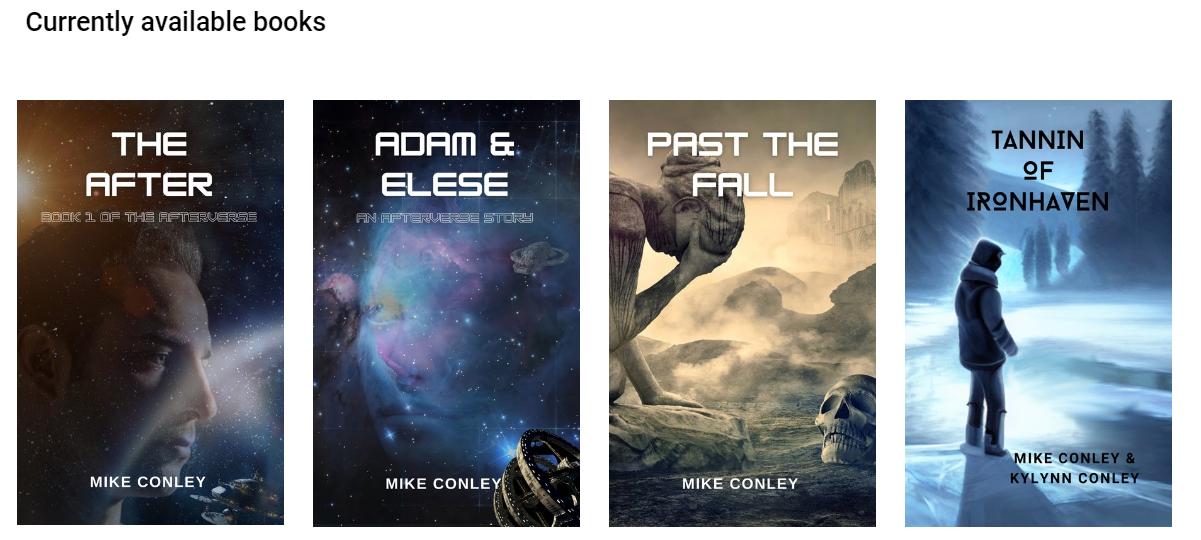 Curretnly Available Books by author Mike Conley