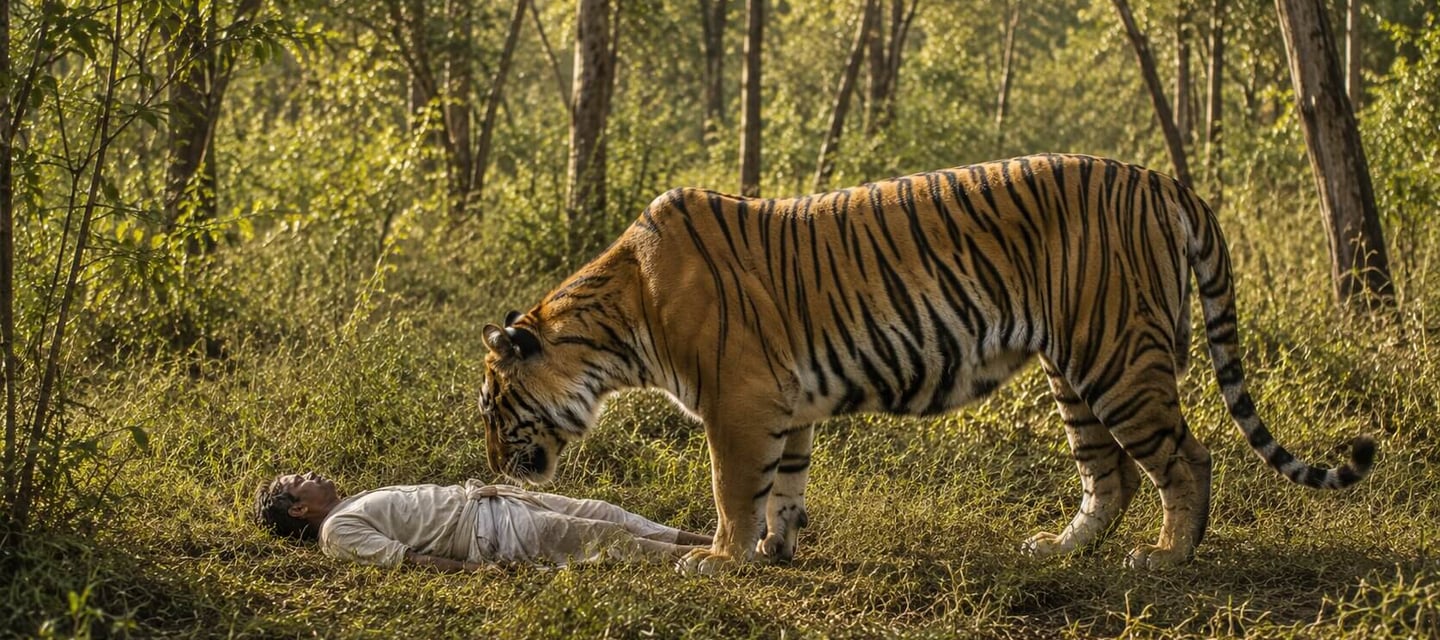 Champawat Tigress hunts a man