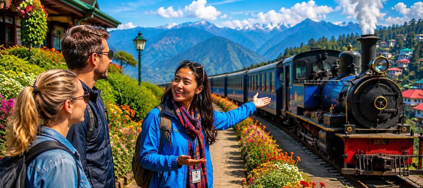 A ride in Darjeeling Toy Train