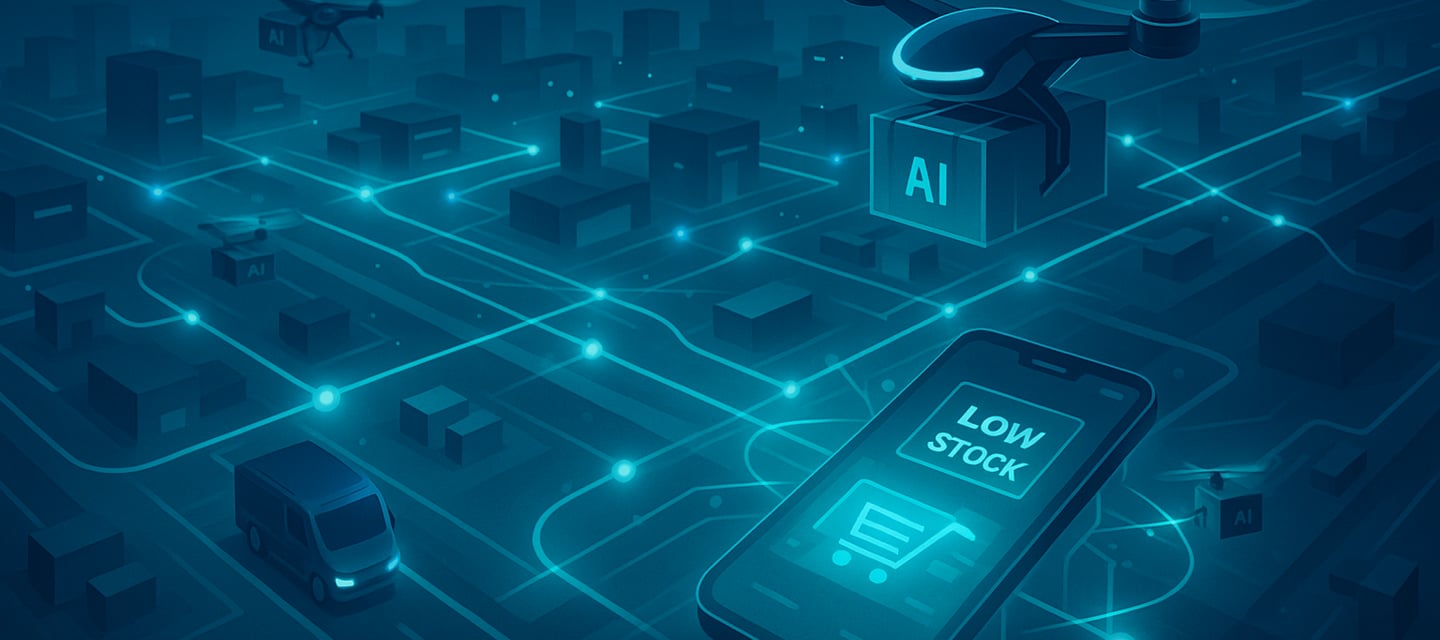 Réseau logistique automatisé par l'IA dans une méta‑marketplace