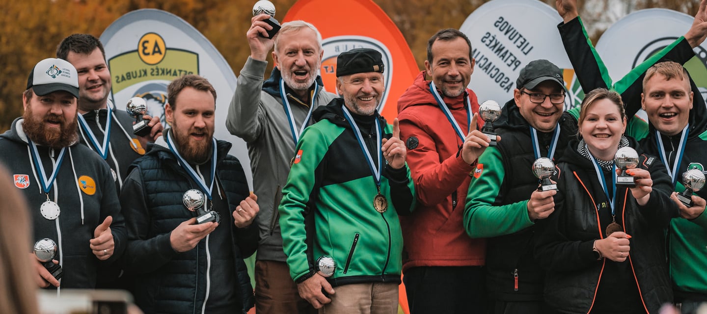 Kauno petankės klubo nariai apdovanojimų ceremonijoje