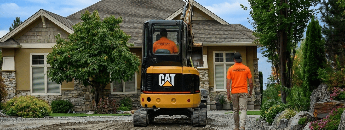 stoneway landscaping montreal driveway excavation and paving stone