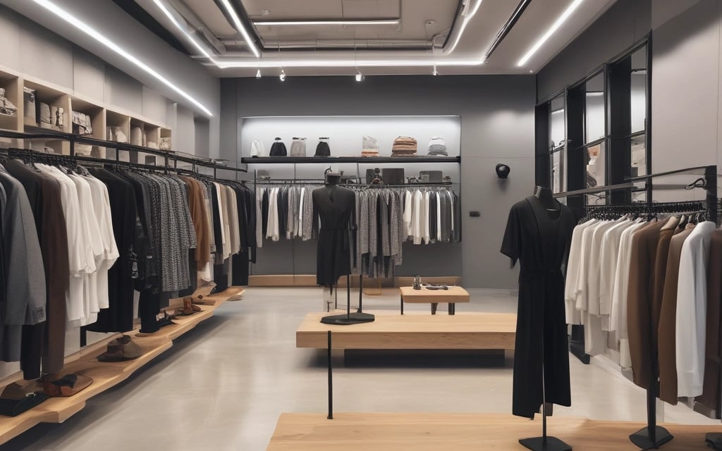 una tienda de vestuario con muchas prendas de vestir 