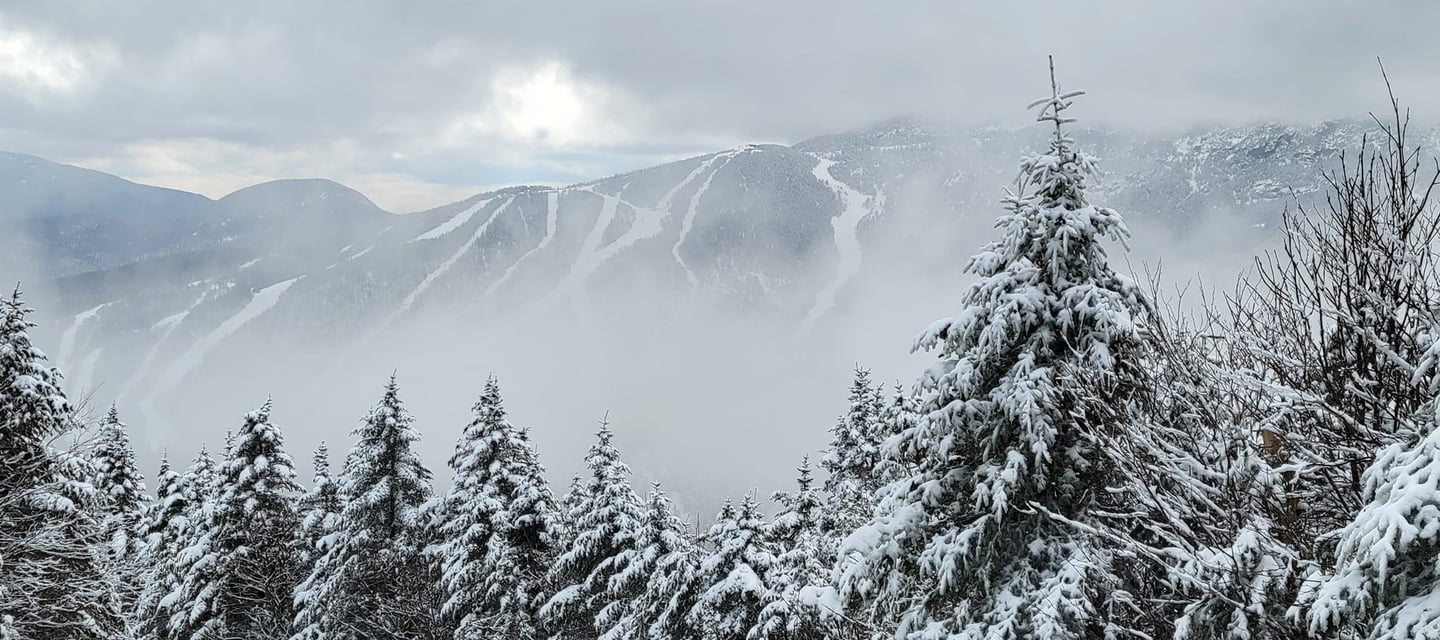 Photo of the slopes at Stowe, take from Madonna summit at Smuggs