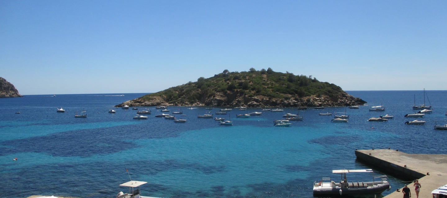 The island of Sa Dragonera which lies off Sant Elm in the South of Mallorca